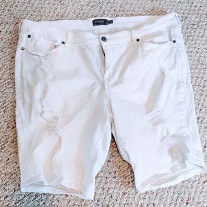 TORRID DESTROYED LOOK shorts white. Size 24
